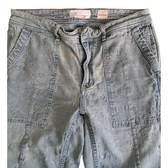 Anthropologie Jeans Women's 27 The‎ Wanderer Straight Leg Mid Rise Floral Boho - Picture 7 of 14
